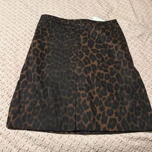 H&M Leopard Print A-Line Skirt